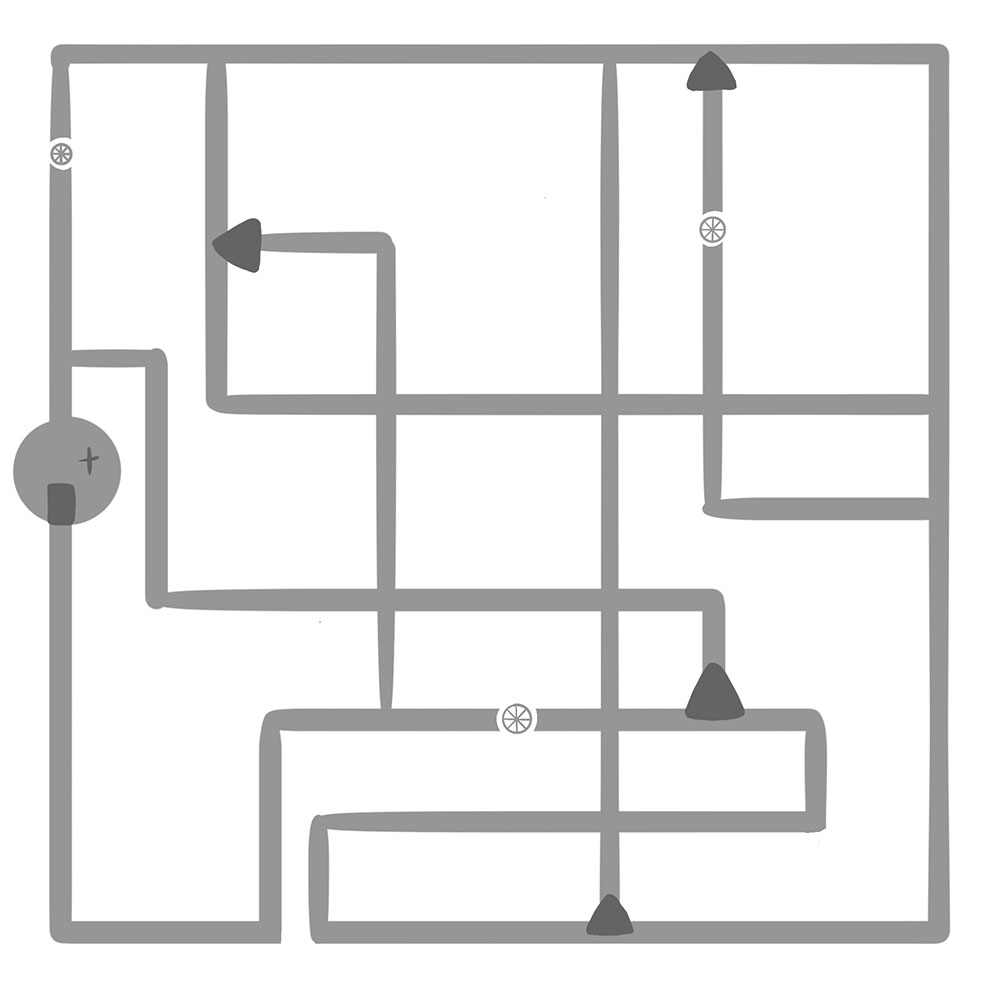 The pathways of how I can organise the copper tape and LED light sticker draft. #2