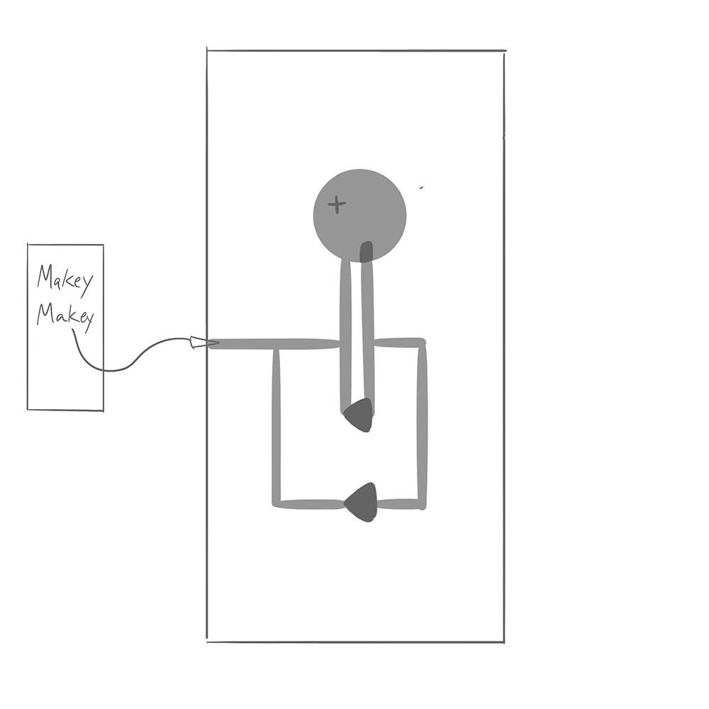 The pathways of how I can organise the copper tape and LED light sticker draft. #4