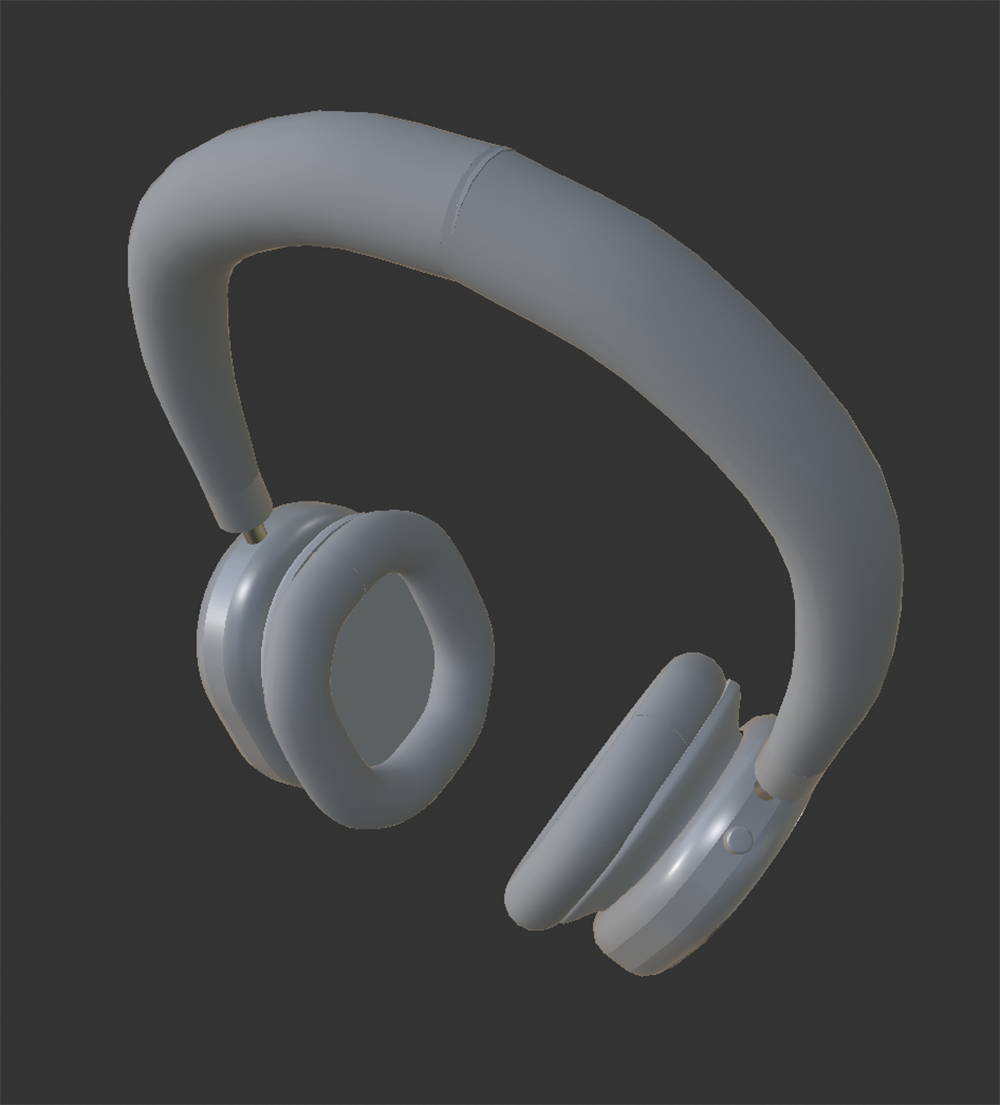 The top of the headphone's model