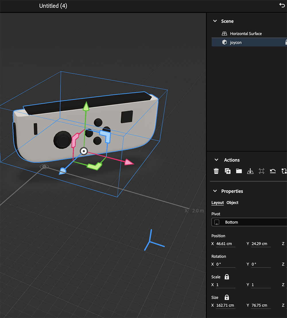 Testing to put my model in AR (joycon)