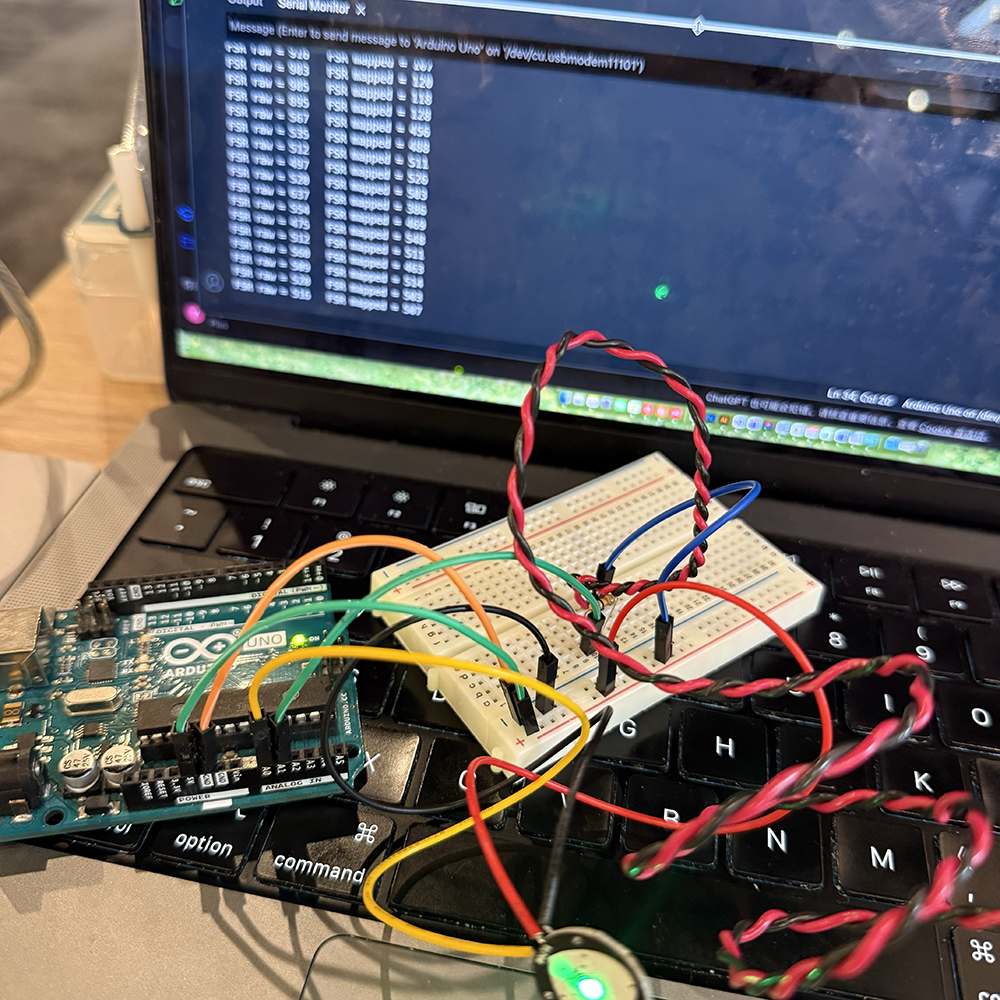 Connecting the Arduino and the two sensors, and checking the live data will show through Arduino's serial monitor, this is helpful for me to understand whether if the sensors are working or no. The serial monitor shows the real time data for both of the sensors at the same time.