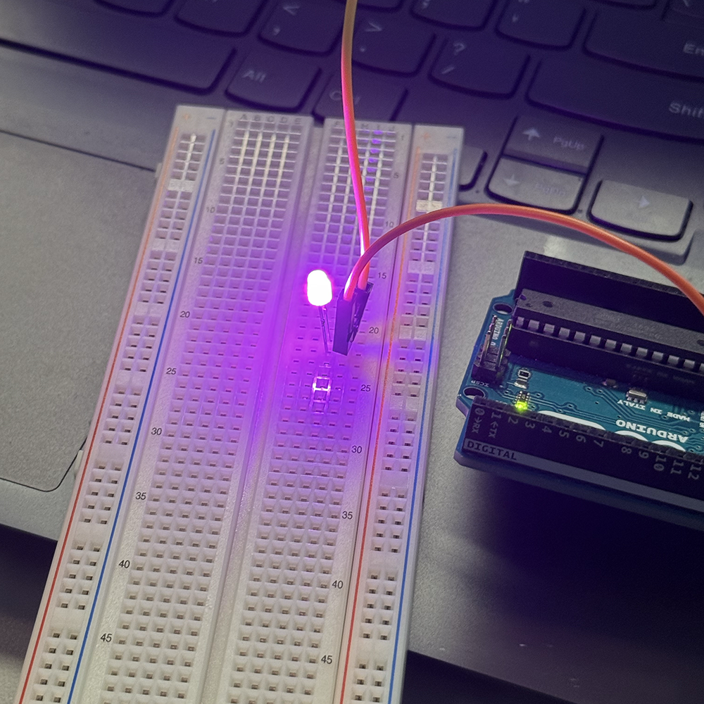 Discovering how Arduino Sensor can be used to connect one small light bulb.